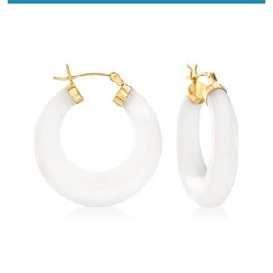 Ross simmons white hoop earrings